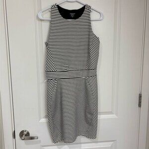 Toad & Co. Black & White Striped Sleeveless Bodycon Dress size small